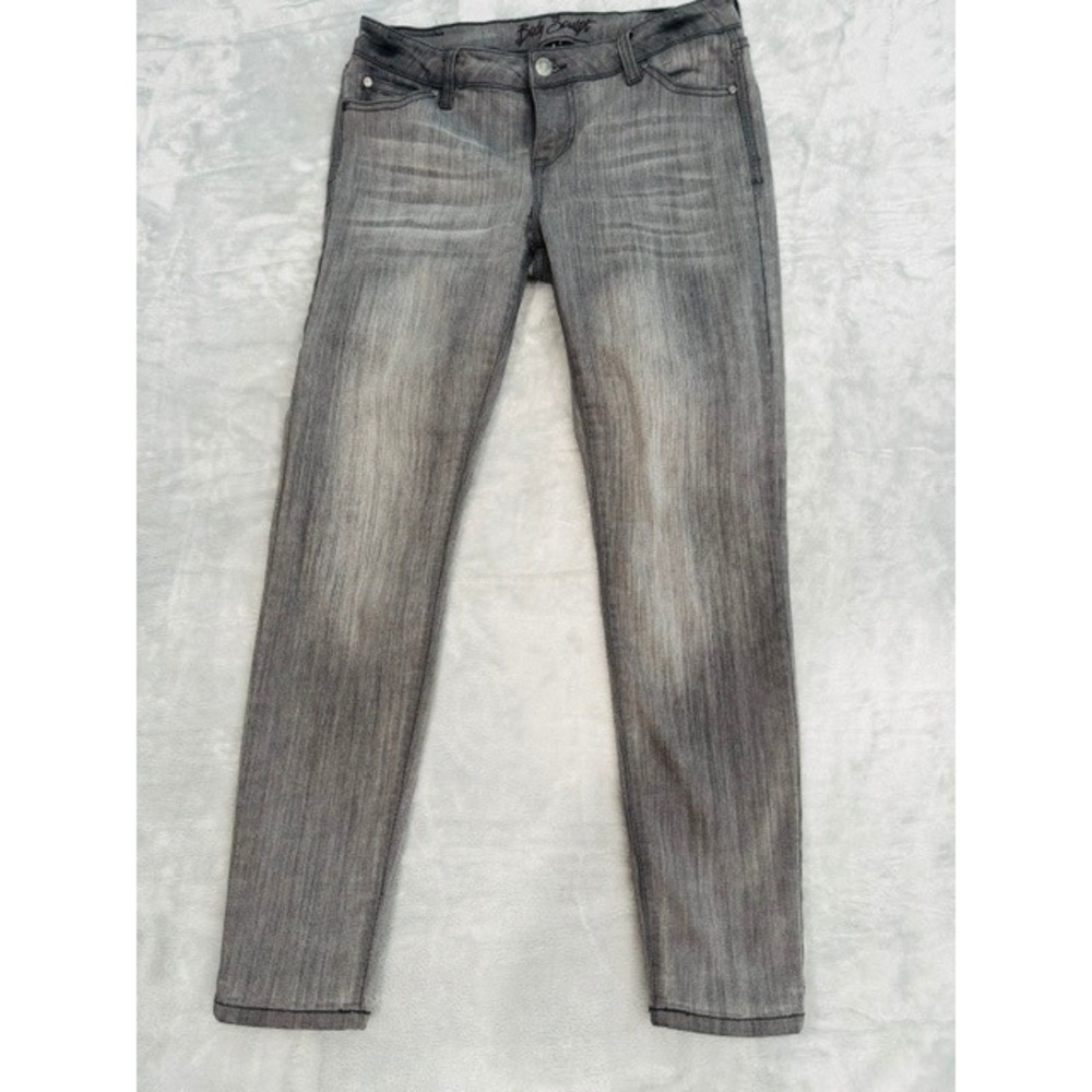 Celebrity Pink Gray Mid Rise Ankle Skinny Jeans Juniors Size 7 Stretch GUC